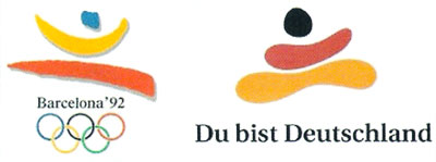 Logo Barecelona `92 und Logo von "Du bist Deutschland" - ähnlich oder?
